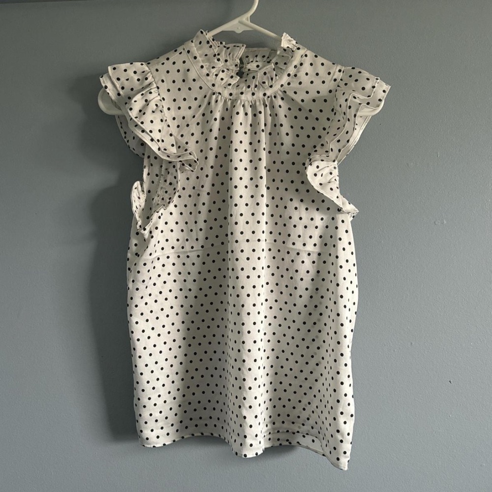 Black & White Polka Dot Dress Shirt